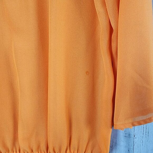 JW Beaded Tunic Top Orange Size Small - Picture 9 of 11